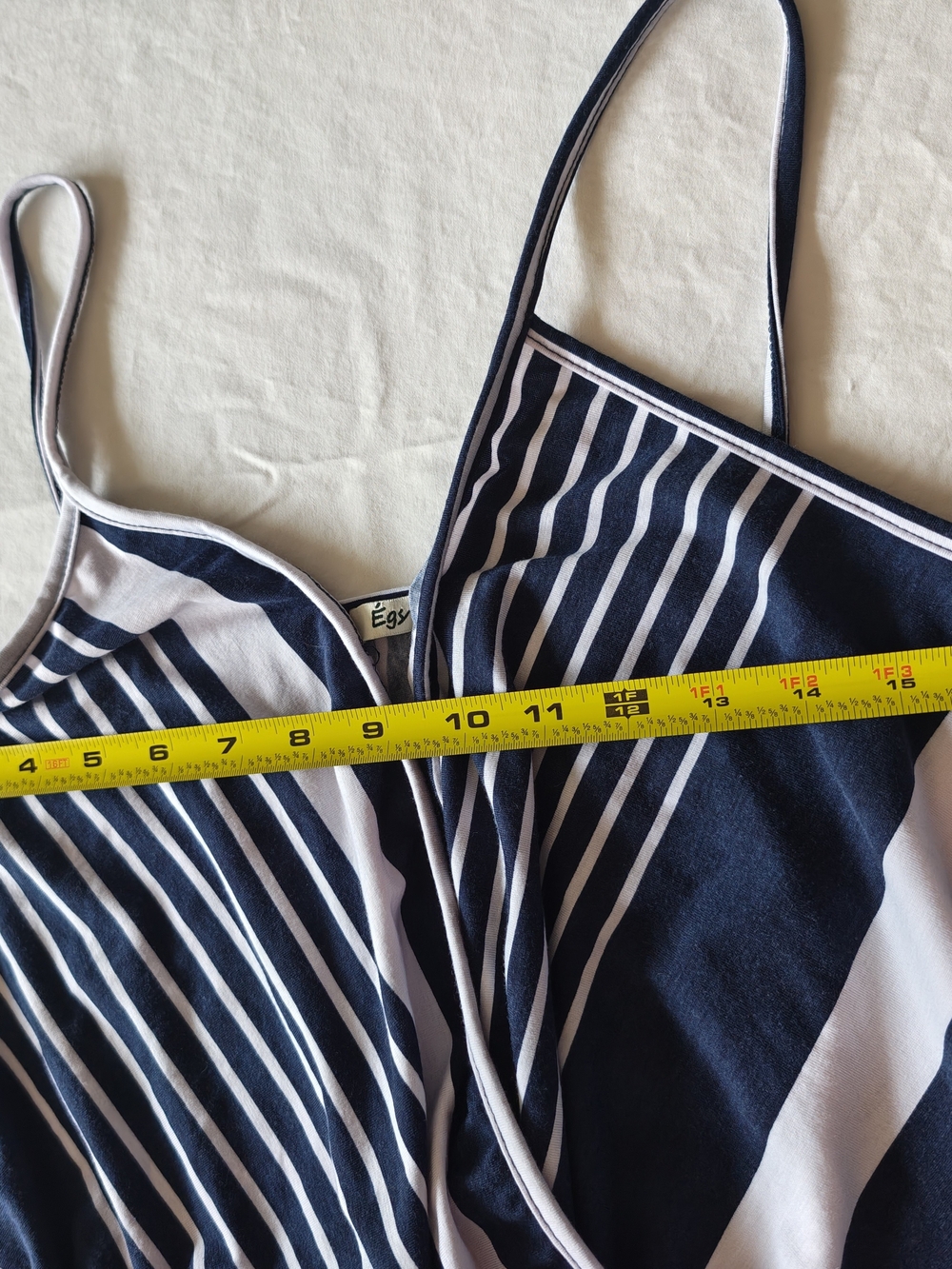 Egy Navy and White Striped Women's Wrap Roper Size XL - Picture 7 of 8